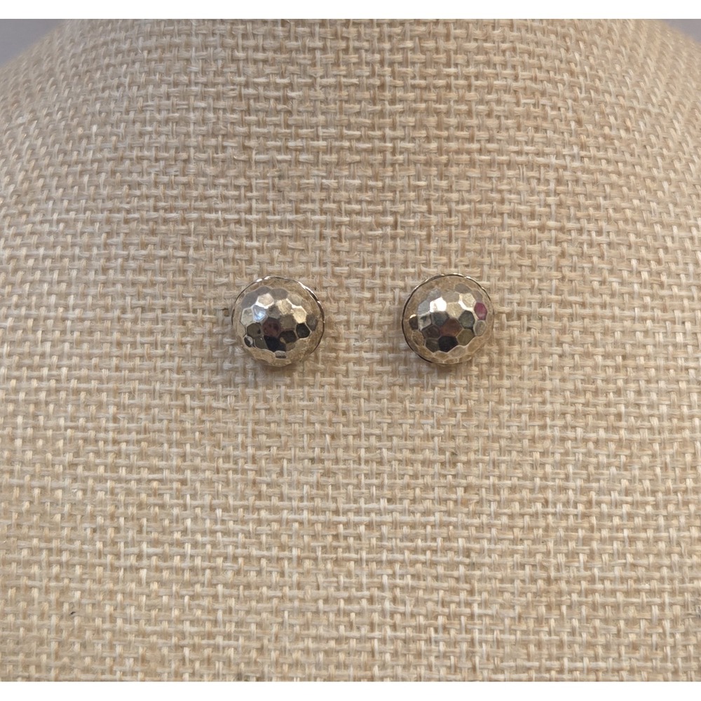 Retired JOHN HARDY Sterling Silver 11mm Classic Chain Hammered Stud Earrings